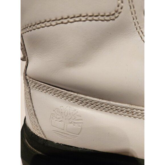 Timberland Greyfield Leather Boots Womens Sz 6.5 in White & Black Full Grain - Picture 2 of 8